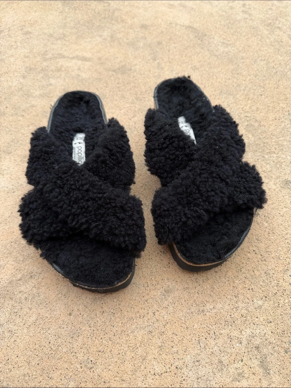Birkenstock Papillio Women's Shearling Slide Sandals Size 8